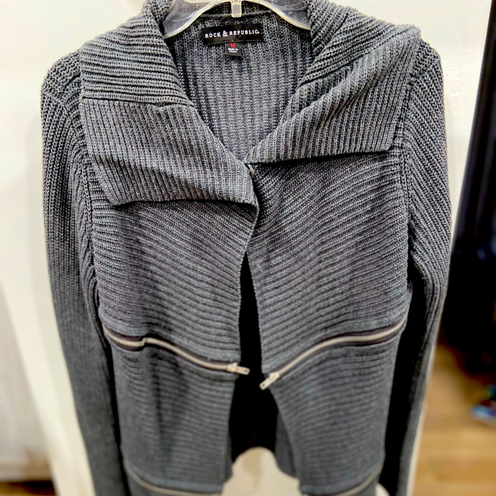 Rock and Republic zipper cardigan
